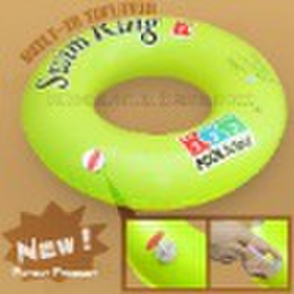 BUILT-IN INFLATOR SWIMMING RING