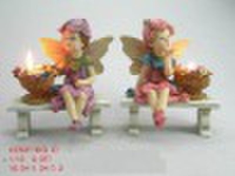 Polyresin Fairy Candle Holder