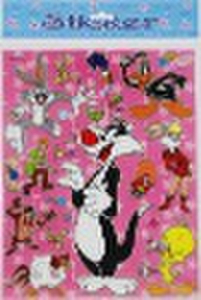 Papierkarikaturaufkleber Tom & Jerry