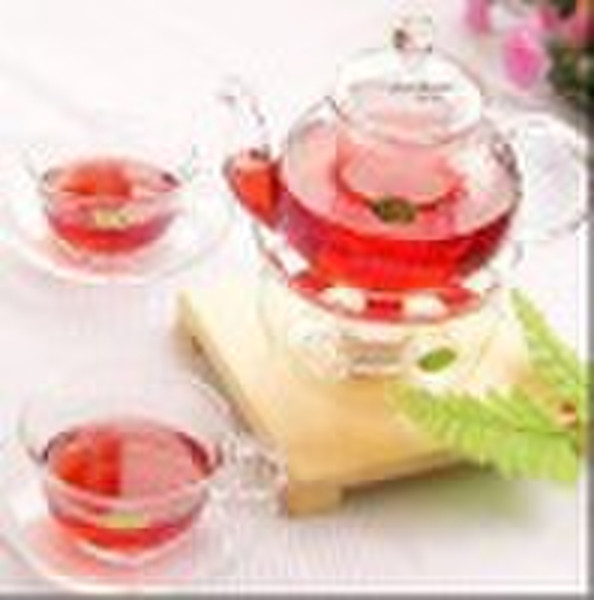 glass teapot sets with tea cups and saucers handbl