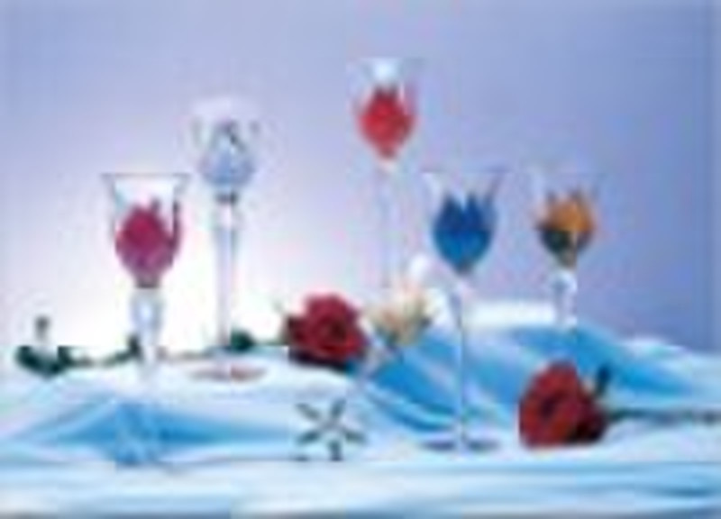 hand painted stemware