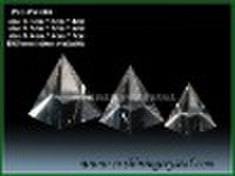 crystal pyramid paperweight