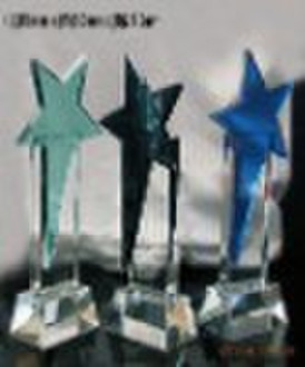 TOP-STAR crystal  trophy award