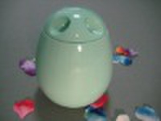 Green pottery urn