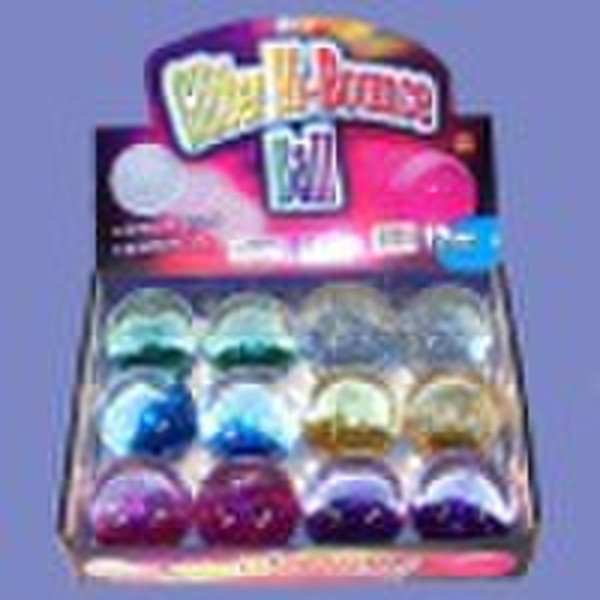 Glitter Hallo Wasser Cristal Bounce Ball mit LED