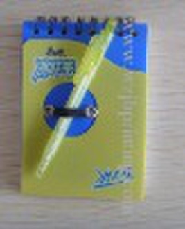 PP spiral notepad with pen