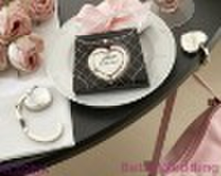 Heart Purse Valet Compact Stainless Steel Handbag