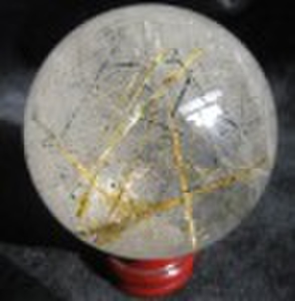 flawless rutilated quartz ball,0.4kg