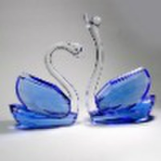 Crystal Couple Swan Figurine