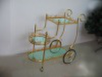 metal steel serving trolley