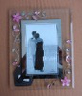 beads style glass photo frame