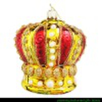 Manual / hand painted imperial crown Christmas dec