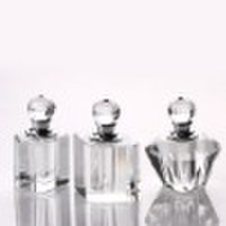 Stylish transparent crystal perfume bottle