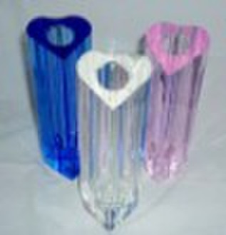 transparent crystal vase