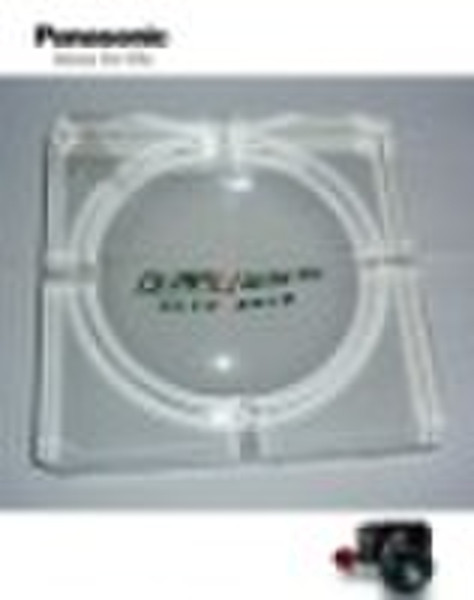 transparent crystal ashtray
