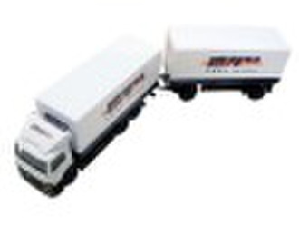 1:87 Die cast double trailer truck model