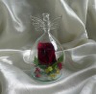 blown glass angel figurine