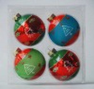 handpainted blown glass ball ornament-Christmas de