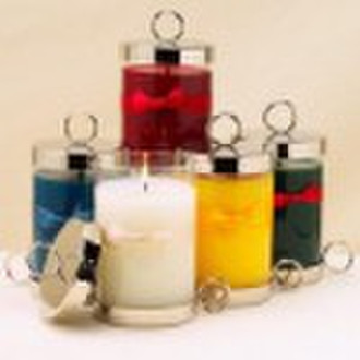 color scented glass candles