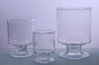 Glass candle holder