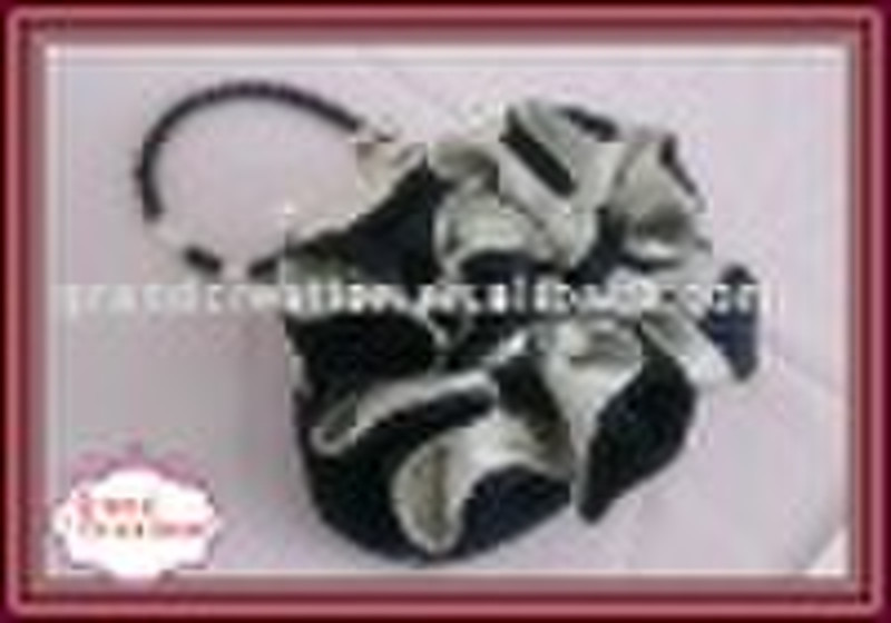 Handtasche, aus Satin, Glanz Stoff Abendtasche