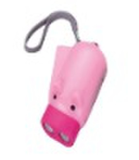 Pig shaped hand pressing flashlight