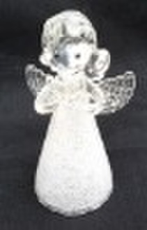 christmas decoration glass angel with LED