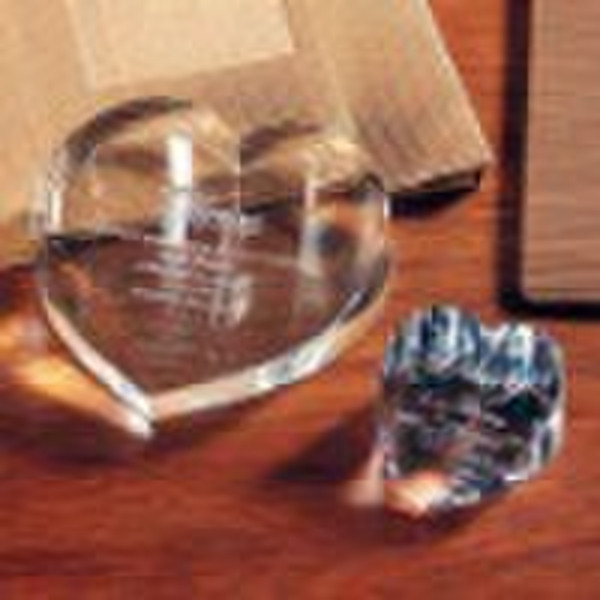 heart shape crystal paperweight MH-4034