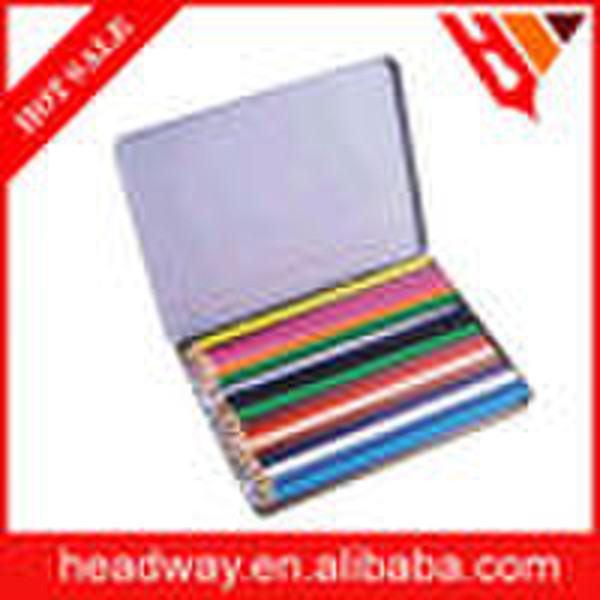 Color pencil set in iron box