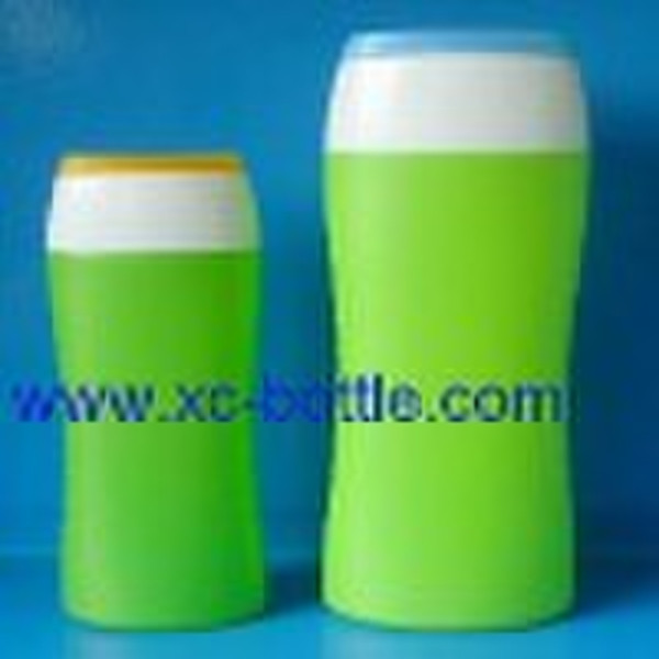 plastic shampoo bottles