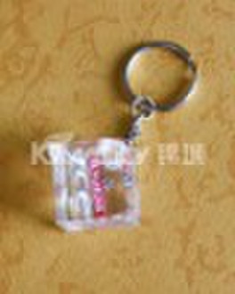 acrylic icecube key ring