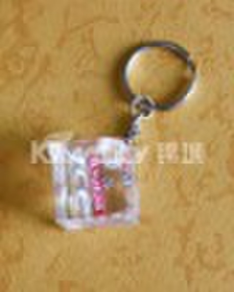 acrylic icecube key ring