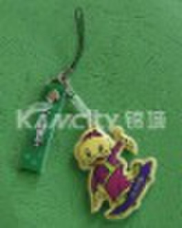 soft pvc phone strap