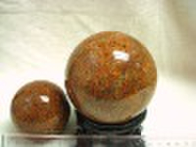 sphere orange stone ball