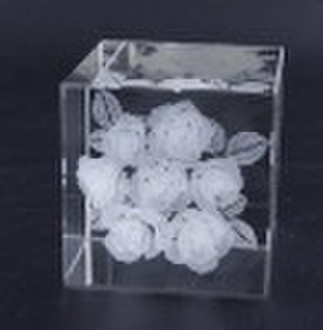 3d laser crystal cube