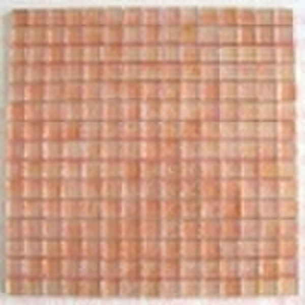 pink glass mosaic