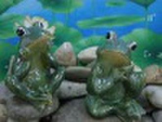 porcelain  green frog