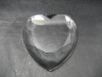 crystal heart paperweight