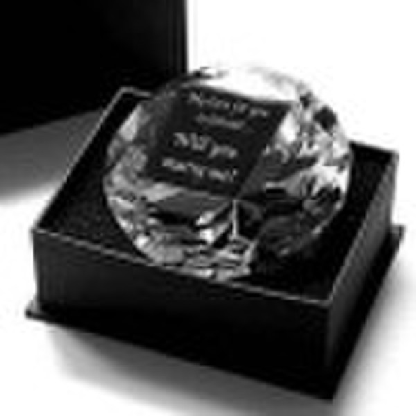 crystal diamond paperweight