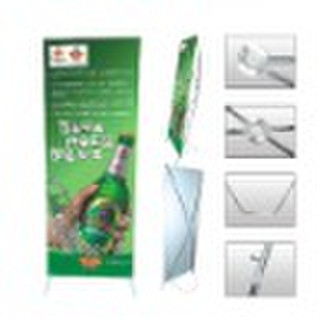 Aluminum U type X banner stand