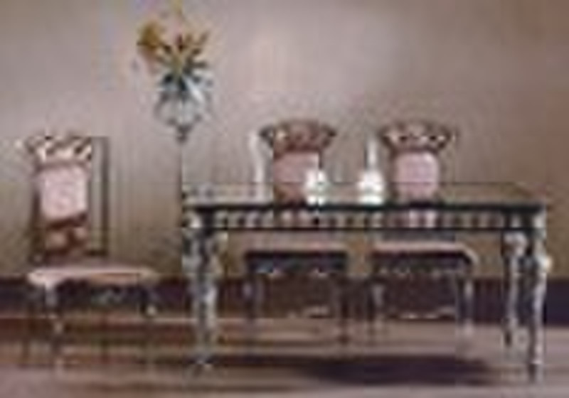 wrought iron table and chair