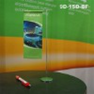 Mini Tabletop Block Flag Banner Poster Stand