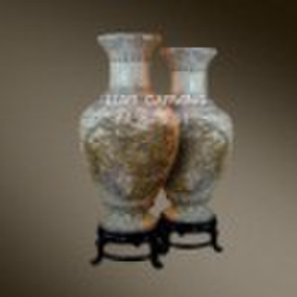 Buffalo bone carving vase  art