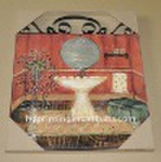 printed flower on  canvas