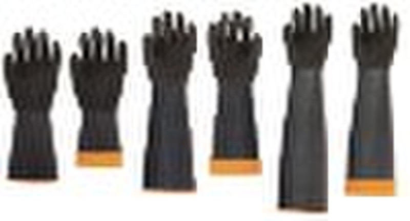Latex Industrial gloves, Heavy duty & Rough pa