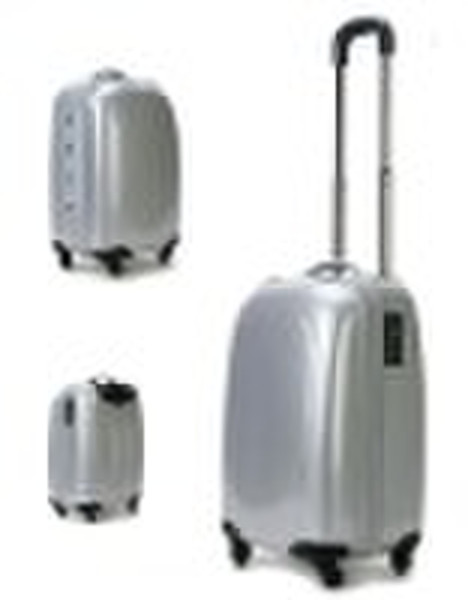 factory price 100% pure pc silvery white  luggage