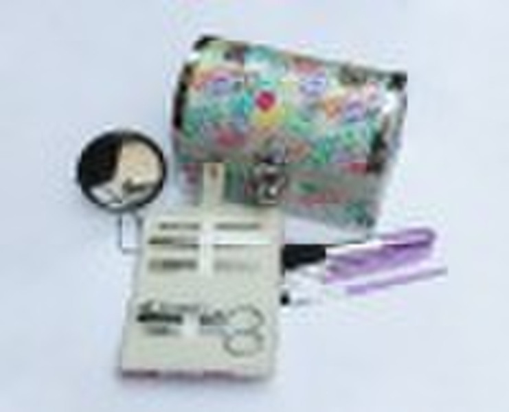 makeup case/beautiful aluminium manicure set