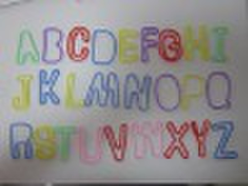 Alphabet silly bandz