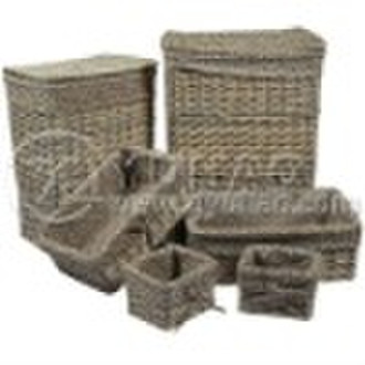 Set von 3 Wicker oder Willow Wäschekorb