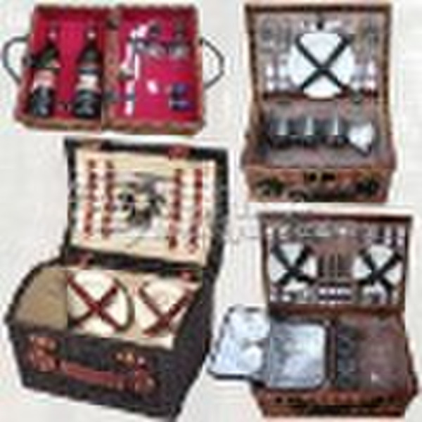 Brown Color Outdoor Wicker Picnic Basket (LZ-51)